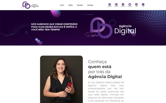Captura da página inicial de Agência Digital