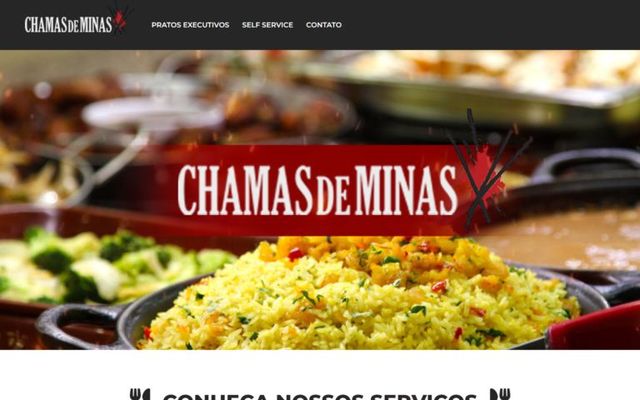 Captura da página inicial de Chamas de Minas