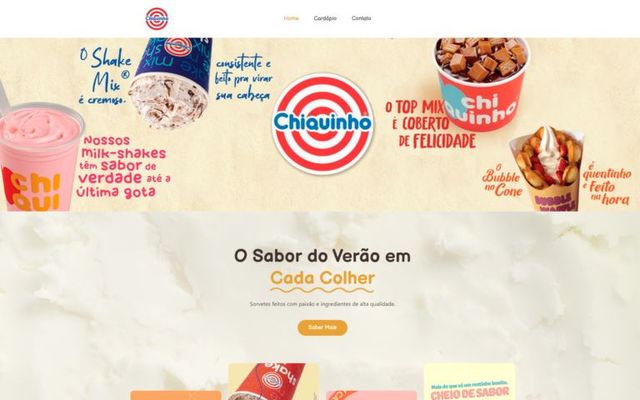 Captura da página inicial de Chiquinho