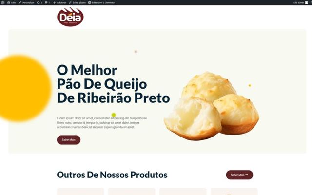 Captura da página inicial de Deia