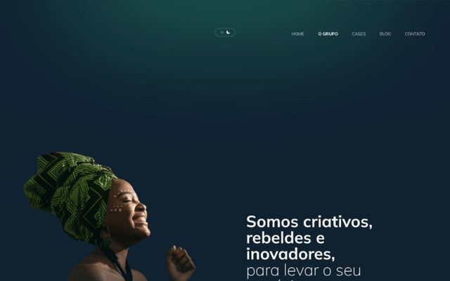 Captura da página inicial de Grupo Moondu