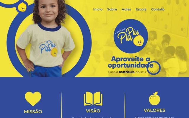Captura da página inicial de Turminha do Piu Piu