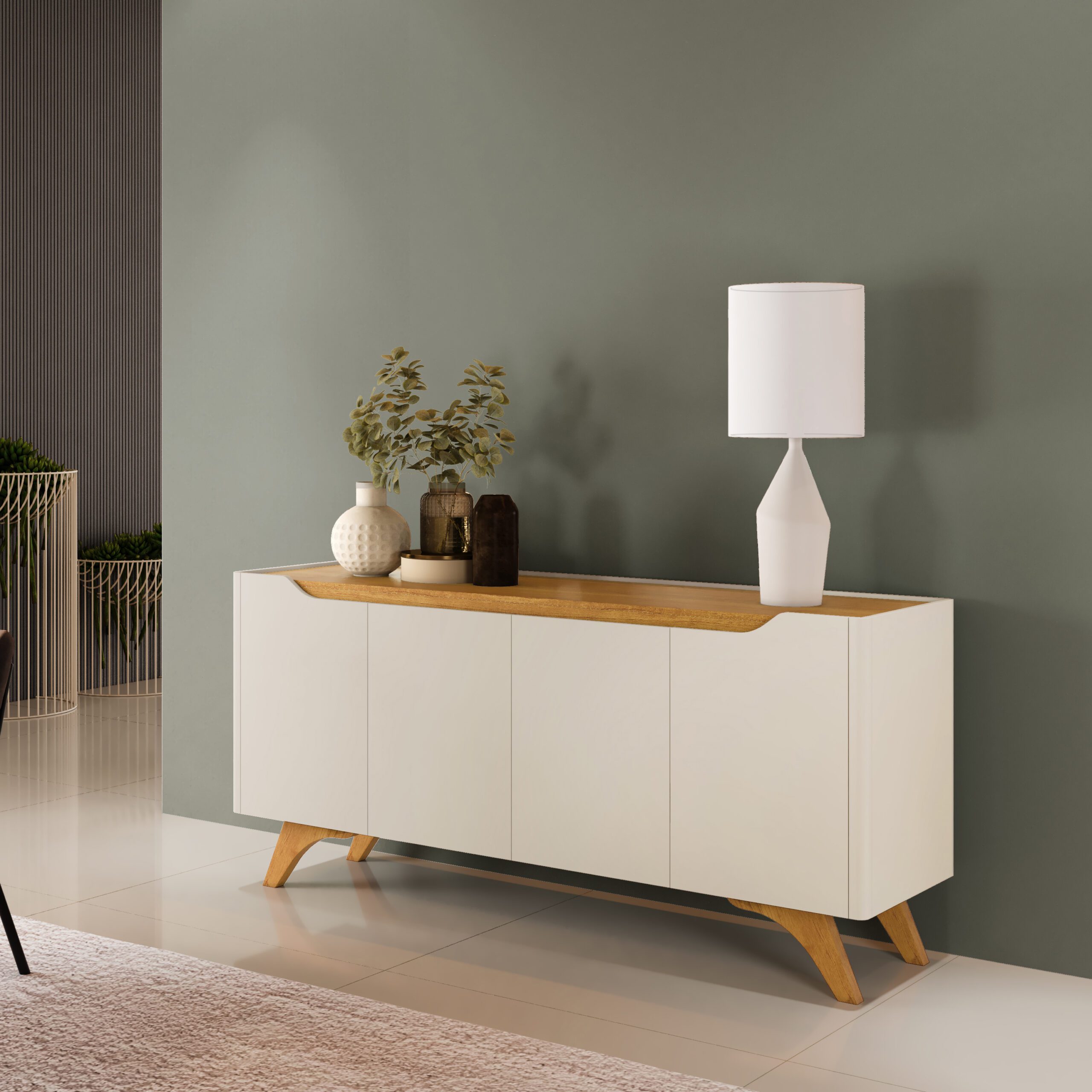 Buffet-Atenas-Off-White-com-Naturalle-Visao-Lateral-Sala-de-Jantar-Mavaular-Moveis-Madeira-Macica-scaled
